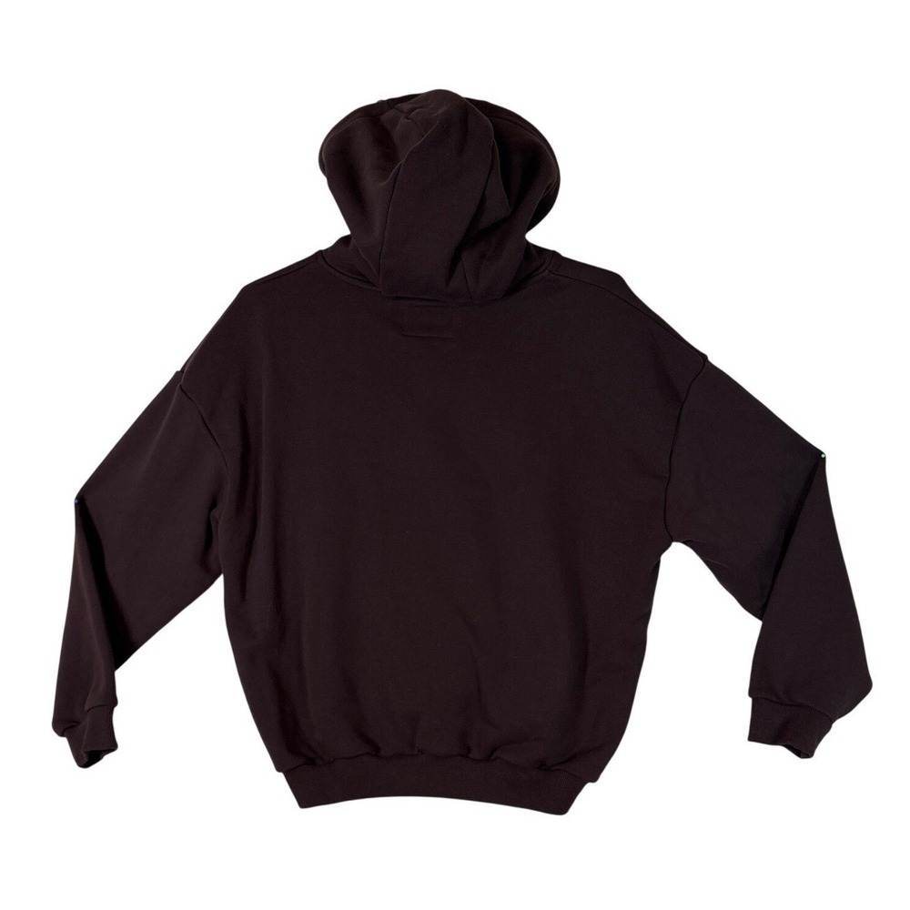 ACTA Everyday Hoodie Mocha Brown Oversized Embroidered Logo Sweatshirt XXS/XS